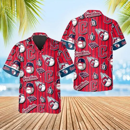 Discover Cleveland Baseball Logo Collage Hawaiian Shirt Summer Aloha, Gift for Fan
