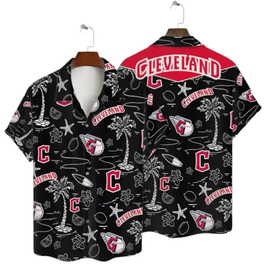 Discover Cleveland Baseball Sunset Palm Hawaiian Shirt Summer Aloha, Gift for Fan