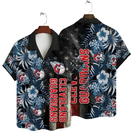 Discover Cleveland Baseball Stars & Stripes Hawaiian Shirt Summer Aloha, Gift for Fan