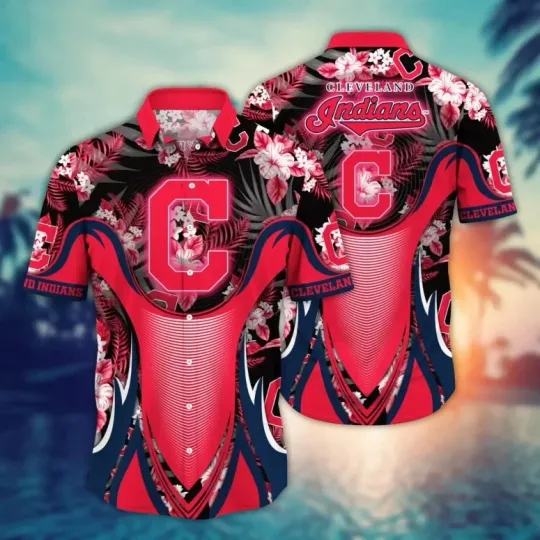 Discover Cleveland Baseball Tropical Hibiscus Hawaiian Shirt Summer Aloha, Gift for Fan
