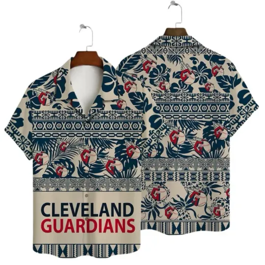 Discover Cleveland Baseball Tribal Print Hawaiian Shirt Summer Aloha, Gift for Fan