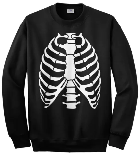 Skeleton Rib Cage Halloween Costume Unisex Sweatshirt