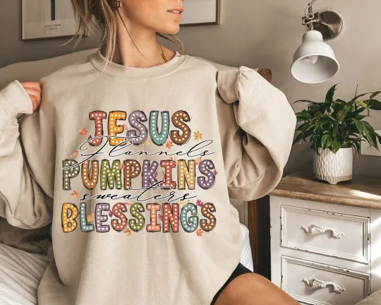 Fall Jesus Sweatshirt, Cozy Fall Sweater, I Love Fall Shirt, Fall Crewneck