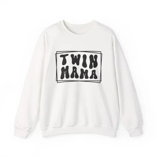 Discover Twin Mama Sweatshirt, Mom of 2 Gift, Mother's Day, Unisex Crewneck