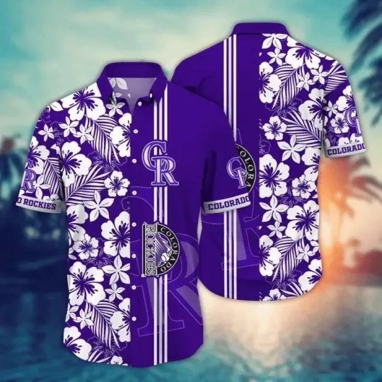 Discover Colorado Baseball Classic Hibiscus Hawaiian Shirt Unisex, Gift for Fan