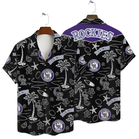 Discover Colorado Baseball Black Tropics Hawaiian Shirt Unisex, Gift for Fan