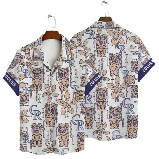 Discover Colorado Baseball Tiki Floral Hawaiian Shirt Unisex, Gift for Fan