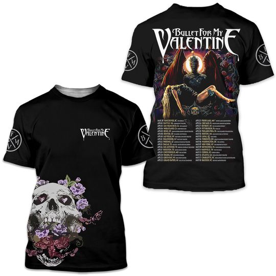 Bullet For My Valentine The Poisoned Ascendancy Tour 2025 Shirt 3D Tshirt hot