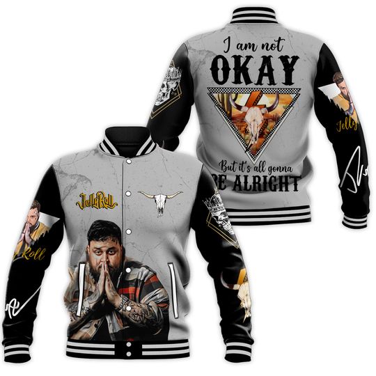 Jelly Roll Im Not Okay Limited Edition Baseball Jacket