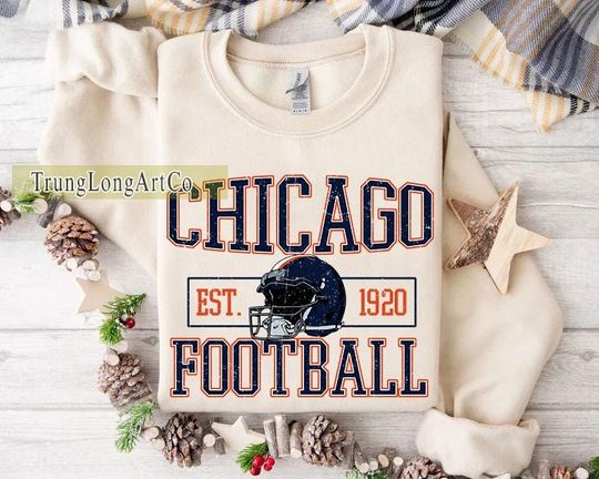 Chicago Football Team Sweatshirt, Game Day Sweatshirt, Football Fan Gift