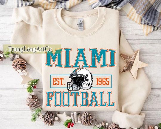 Discover Miami Football Team Sweatshirt, Game Day Sweatshirt, Football Fan Gift