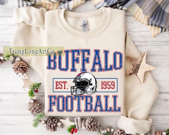 Discover Buffalo Football Team Sweatshirt, Game Day Sweatshirt, Football Fan Gift