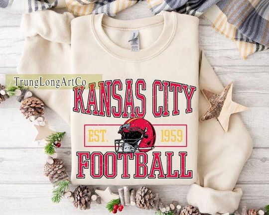 Discover Kansas City Football Team Sweatshirt, Game Day Sweatshirt, Football Fan Gift