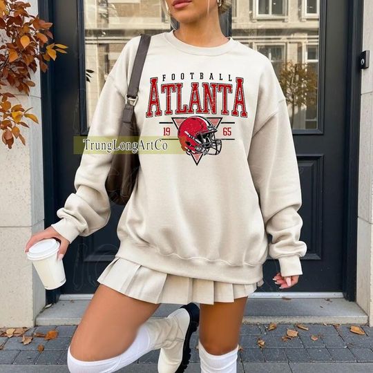 Discover Vintage Atlanta Football Sweatshirt, Atlanta football shirt, Atlanta Football Fan Tee, Atlanta t-shirt, Game Day apparel