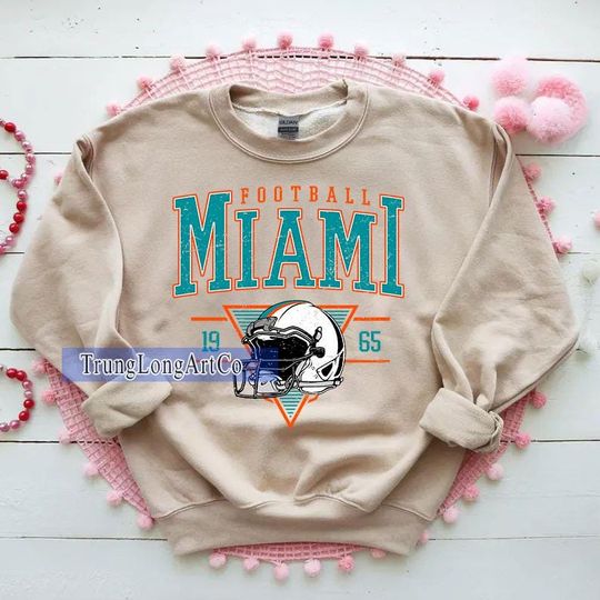 Discover Vintage Miami Football Sweatshirt, Miami football shirt, Miami Football Fan Tee, Miami t-shirt, Game Day apparel