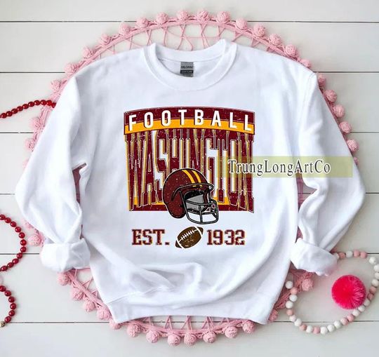 Discover Vintage Washington Football Sweatshirt, Washington football shirt, Washington Football Fan Tee, Washington t-shirt, Game Day apparel