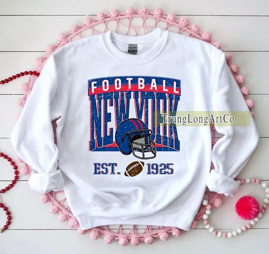 Discover Vintage New York Football Sweatshirt, New York football shirt, New York Football Fan Tee, New York t-shirt, Game Day apparel