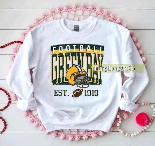 Discover Vintage Green Bay Football Sweatshirt, Green Bay football shirt, Green Bay Football Fan Tee, Green Bay t-shirt, Game Day apparel