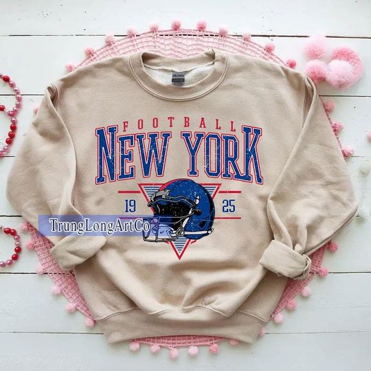 Discover Vintage New York Football Sweatshirt, New York football shirt, New York Football Fan Tee, New York t-shirt, Game Day apparel