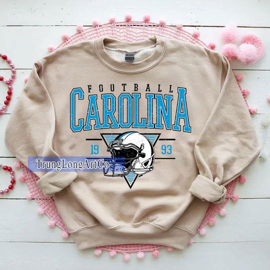Discover Vintage Carolina Football Sweatshirt, Football Fan Gift, Game Day Sweatshirt