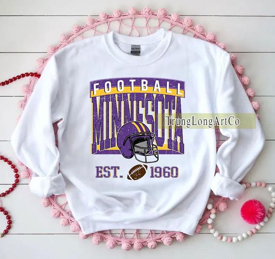 Vintage Minnesota Football Sweatshirt, Football Fan Gift, Game Day Sweatshirt