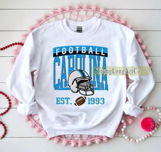Discover Vintage Carolina Football Sweatshirt, Football Fan Gift, Game Day Sweatshirt