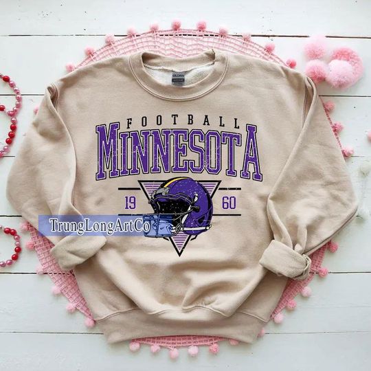 Discover Vintage Minnesota Football Sweatshirt, Football Fan Gift, Game Day Sweatshirt