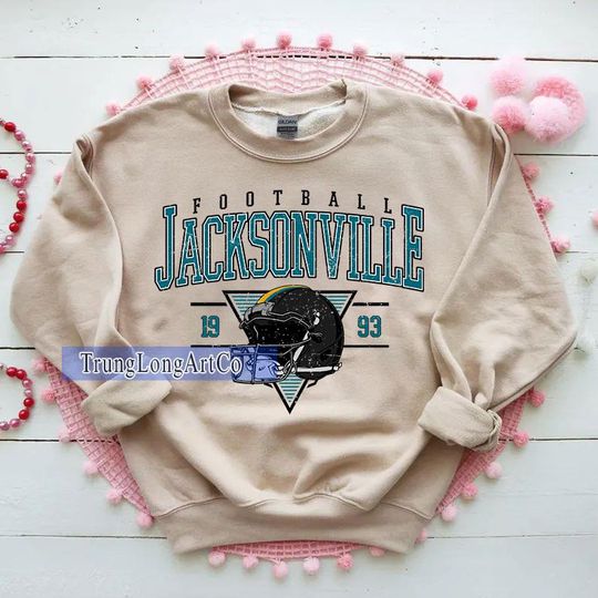 Discover Vintage Jacksonville Football Sweatshirt, Football Fan Gift, Game Day Sweatshirt
