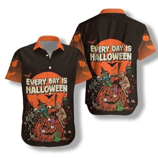 Discover Halloween Everyday Themed Hawaiian Shirt