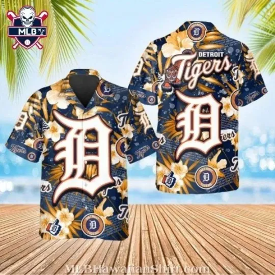 Discover Tropical Hibiscus Detroit Tigers Aloha Hawaiian Shirt Size S-5XL