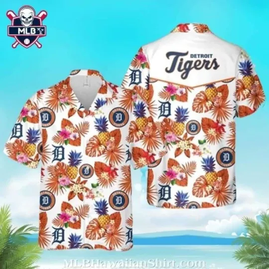 Discover Tropical Pineapple Detroit Tigers Hawaiian Shirt Size S-5XL