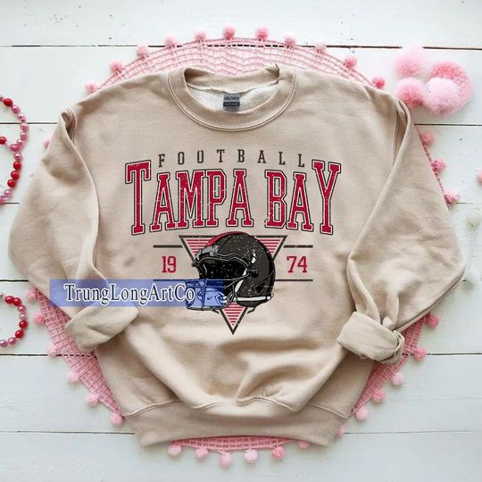 Discover Vintage Tampa Bay Football Sweatshirt, Football Fan Gift, Game Day Sweatshirt