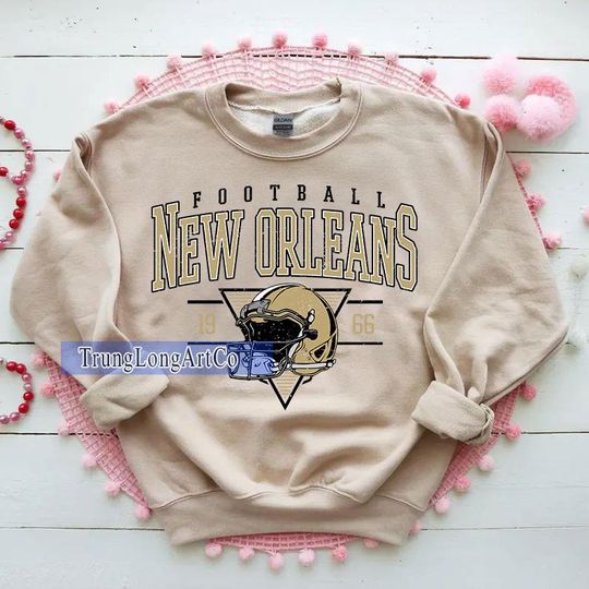 Discover Vintage New Orleans Football Sweatshirt, Football Fan Gift, Game Day Sweatshirt