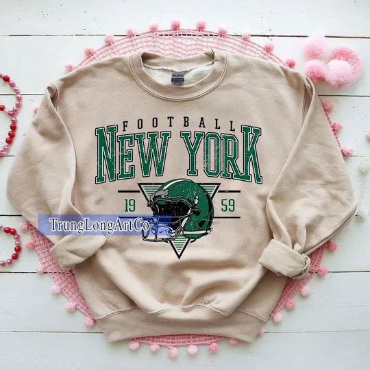 Discover Vintage New York FoFootball Sweatshirt, Football Fan Gift, Game Day Sweatshirt