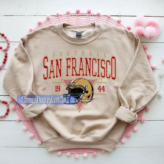 Discover Vintage San Francisco Football Sweatshirt, Football Fan Gift, Game Day Sweatshirt