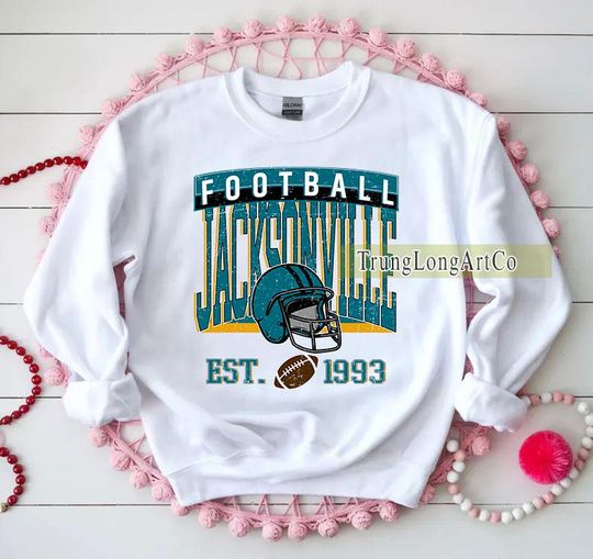 Vintage Jacksonville Football Sweatshirt, Football Fan Gift, Game Day Sweatshirt