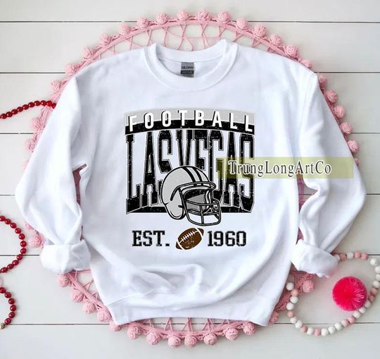 Discover Vintage Las Vegas Football Sweatshirt, Football Fan Gift, Game Day Sweatshirt