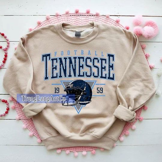 Discover Vintage Tennessee Football Sweatshirt, Football Fan Gift, Game Day Sweatshirt