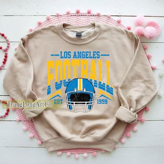 Discover Vintage Los Angeles Football Sweatshirt, Football Fan Gift, Game Day Sweatshirt