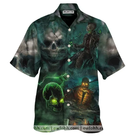 Discover Horror Halloween Unisex Hawaiian Shirt