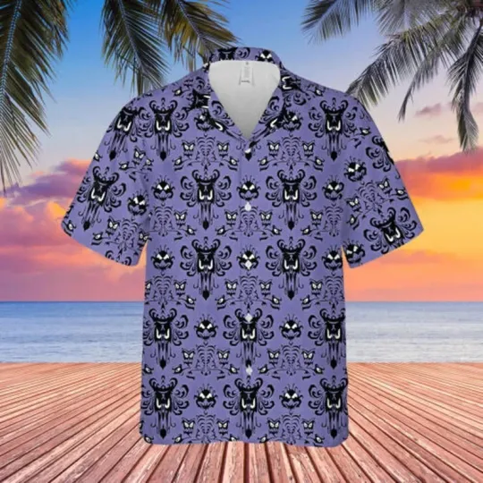 Discover Haunted Mansion Happy Halloween Hawaiian Shirt