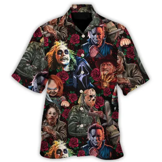 Discover Halloween Horror Movie Scary Tropical Style Hawaiian Shirt