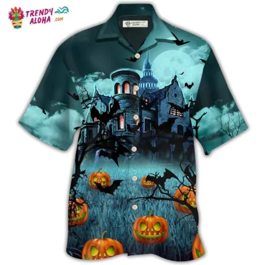 Discover Halloween Night Dark Pumpkin Hawaiian Shirt
