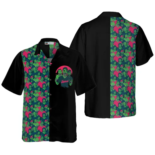 Halloween Zombie Walking Out Hawaiian Shirt Aloha Shirt