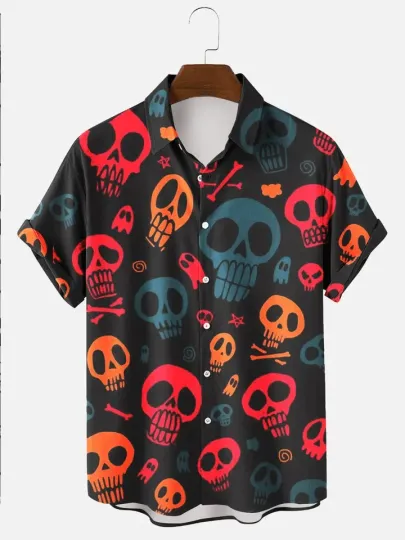 Discover Halloween Skull Hawaiian Shirt for Festive Celebrations