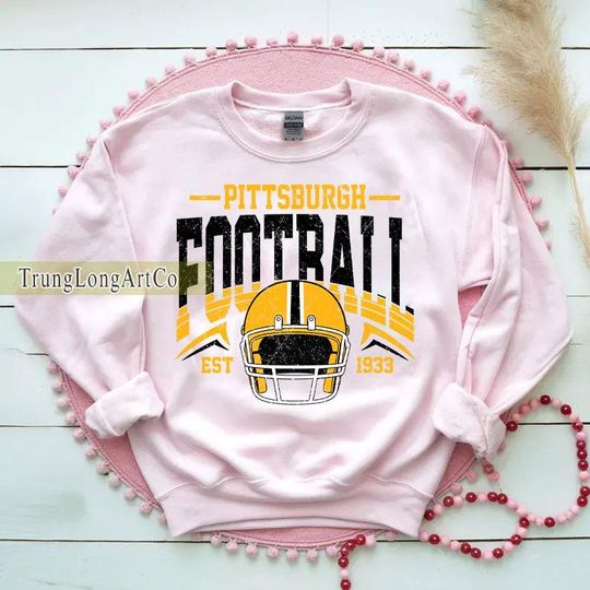 Discover Vintage Pittsburgh Football Sweatshirt, Football Fan Gift, Game Day Sweatshirt