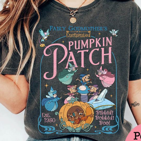 Discover Vintage Fairy Godmothers Enchanted Pumpkin Patch Shirt, Cinde Jag Gus Tee, Bibbidi Bobbidi Boo Fall Vibes, Disney Thanksgiving Trip