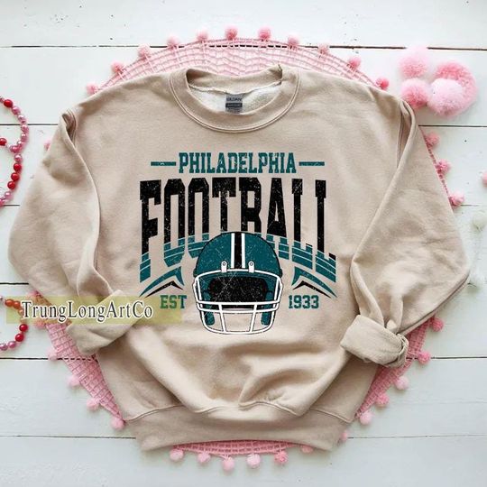 Vintage Philadelphia Football Sweatshirt, Football Fan Gift, Game Day Sweatshirt