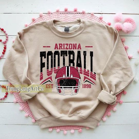 Discover Vintage Arizonna Football Sweatshirt, Football Fan Gift, Game Day Sweatshirt