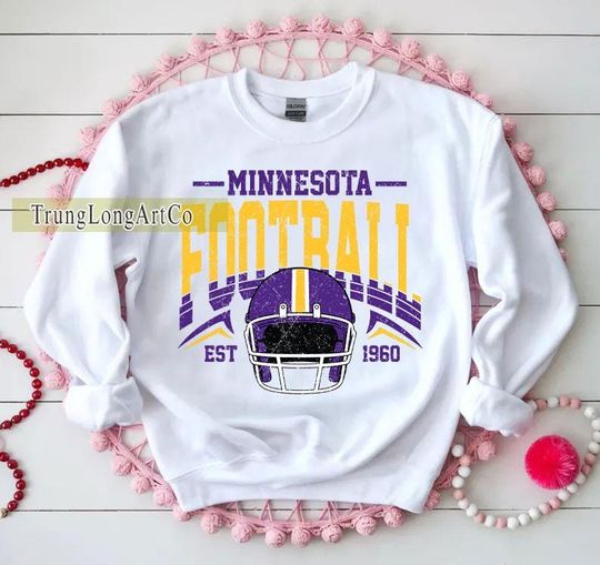 Vintage Minnesota Football Sweatshirt, Football Fan Gift, Game Day Sweatshirt
